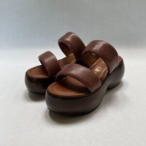 Seychelles Platform Sandal in Brown Leather | Size 6